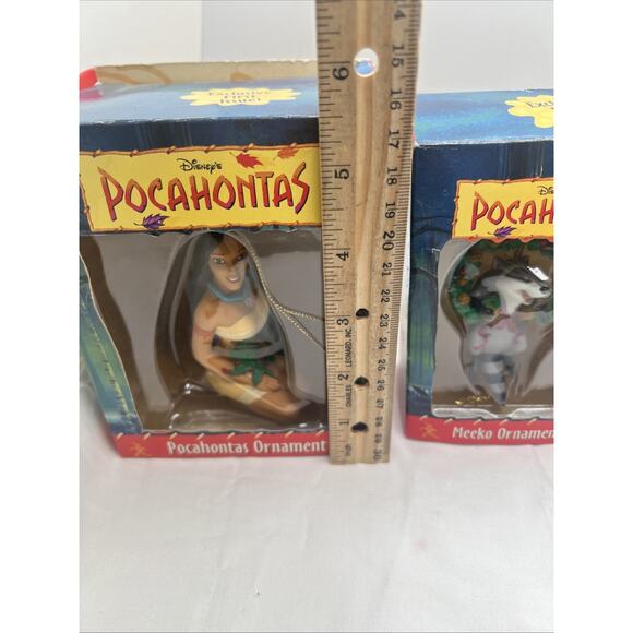 2 Disney Pocahontas & Meeko 1995 First Issue Christmas Ornaments in Boxes - Picture 4 of 4